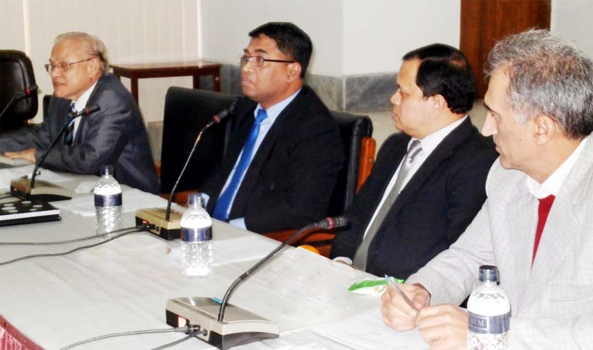 Dr Cecep Effendi, Director General, CIRDAP seen addressing a workshop on "Strengthening Rural SME Development" at CIRDAP Auditorium organized by CIRDAP and Daffodil International University.