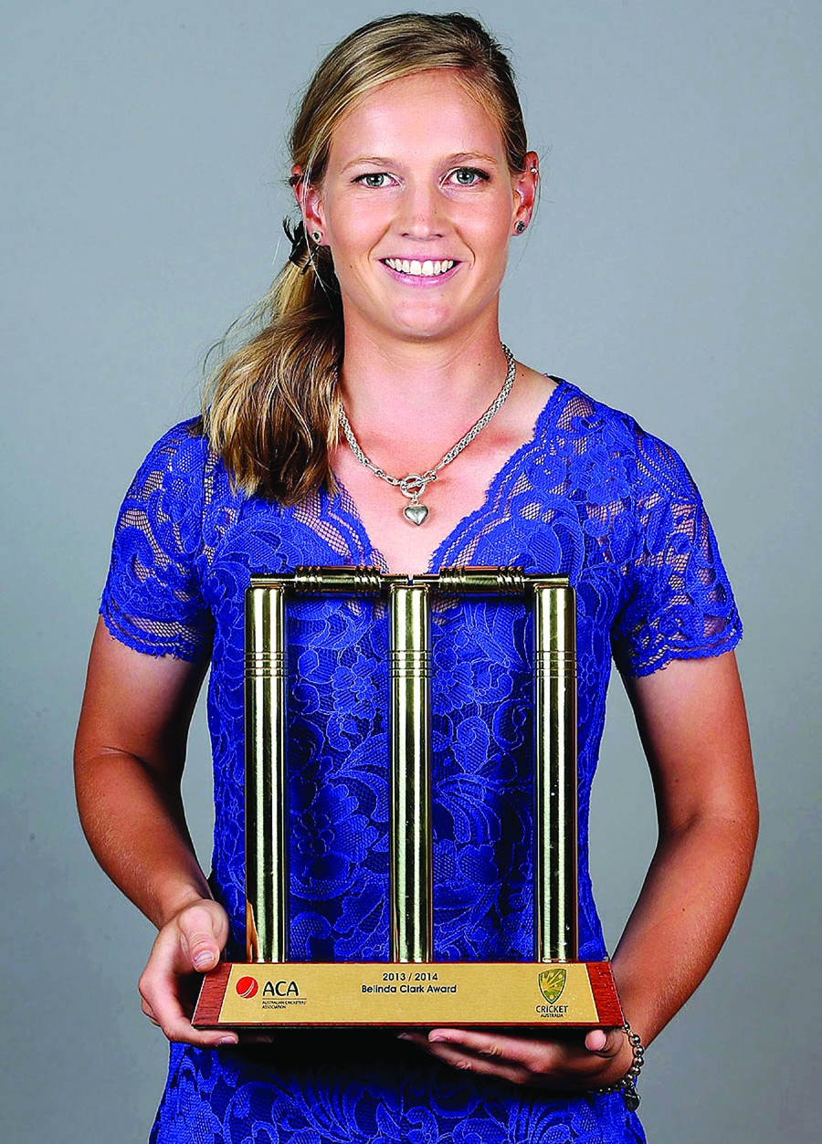 Meg Lanning won the Belinda Clark Award in Sydney on Monday.