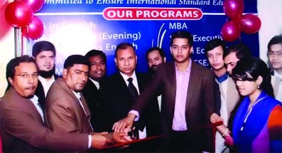 Prof Dr Zakaria Lincoln, the founder and acting Vice - Chancellor of IBAIS University inaugurating an admission fair at its Gulsan unite auditorium in the city on Saturday.