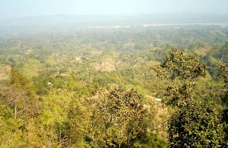 A view of natural scenario of Khaghachhoree attract tourists to visit the place.