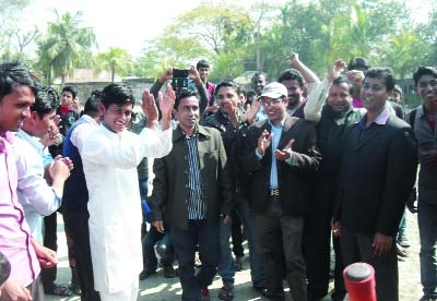 BHOLA: A view of inauguration ceremony of Burhanuddin Chhatra Kallayan Foundation (BCKF) cricket tournament held at Burhangonj Kulsum Rahman High School Playground recently.