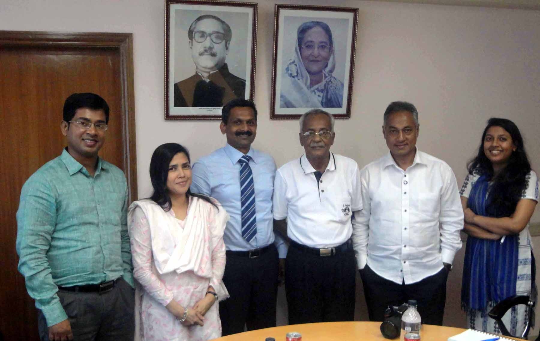 Members of FIFA delegates pose for photo after meeting with BFF Womenâ€™s Football Committee at BFF House on Wednesday.