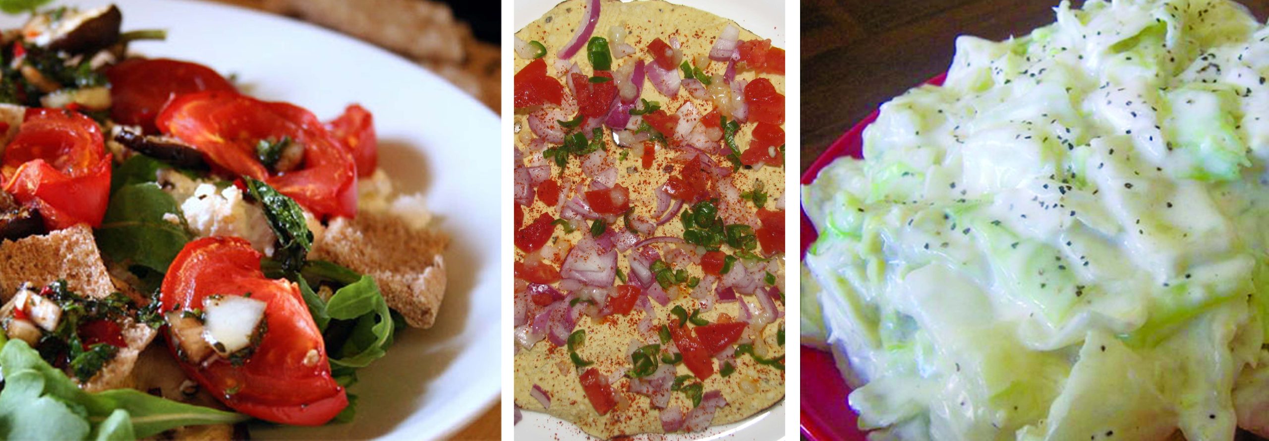 Aubergine Salad, Masala papad, Creamed Cabbage.