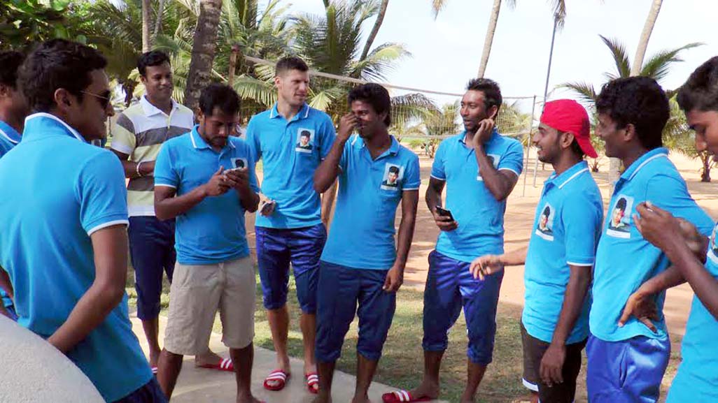 Members of Sheikh Russel Krira Chakra chatting during their practice session in Sri Lanka on Tuesday.