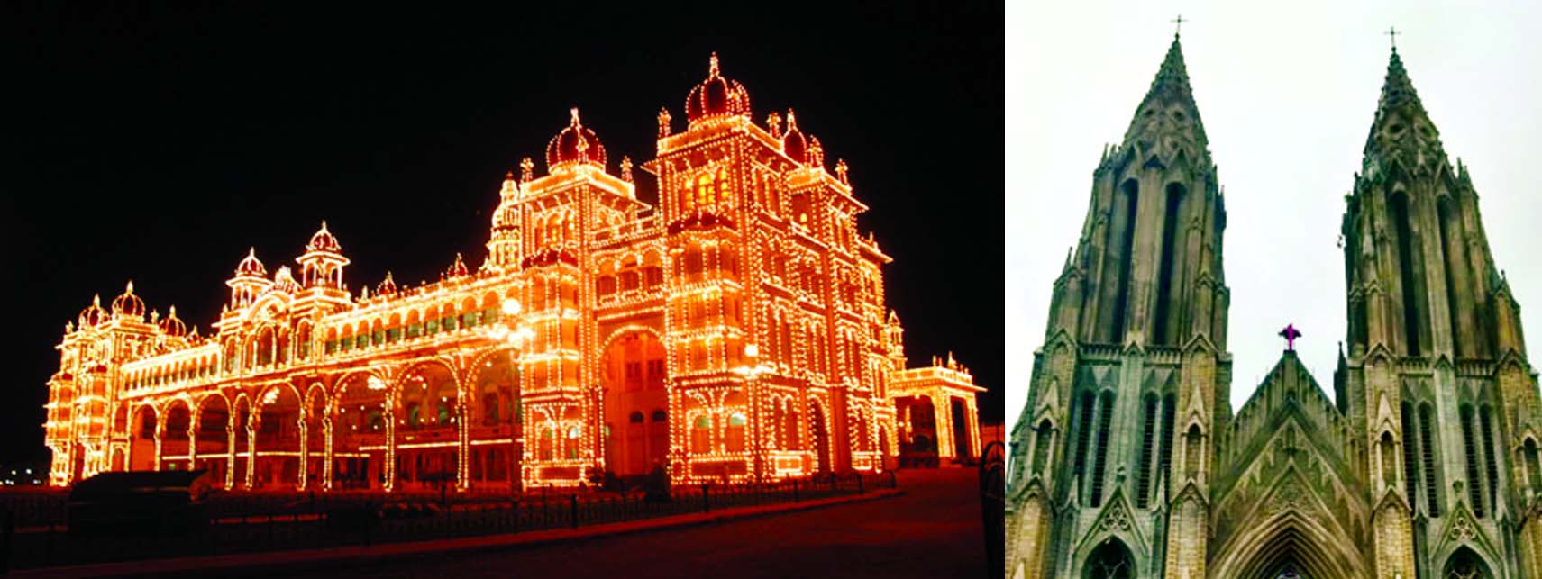 St Philomenaâ€™s Cathedral // Mysore palace