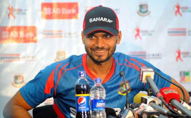 Captain of Bangladesh National Cricket team Mashrafe Bin Mortaza speaking at the press conference at the Media Conference Room of Sher-e-Bangla National Cricket Stadium in Mirpur on Tuesday.
