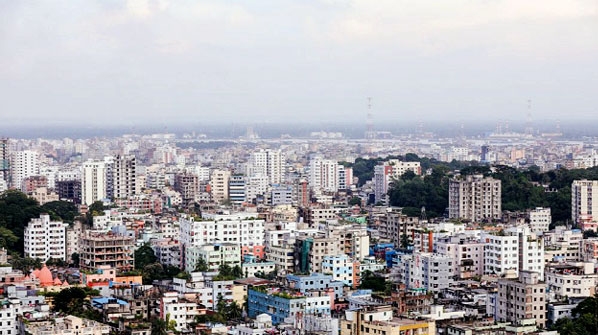 An aerial view of the port city Chattogram and the city is rapidly growing in all spheres of business and trade related hubs in Asia.