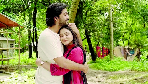 Shamol Mawla and Nishat Priom in a scene from the drama